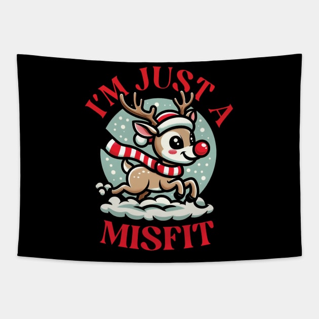 Just a Misfit Reindeer Tapestry by Trendsdk