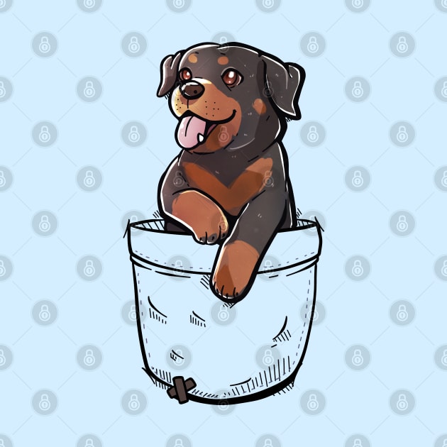 Pocket Cute Rottweiler Dog by TechraPockets