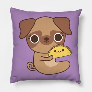 Taco Pug Pillow