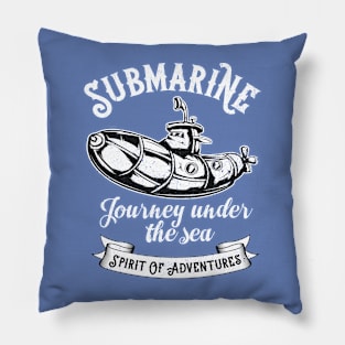 Submarine journey under the sea Pillow