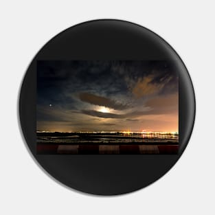 Moon and lights of Dublin Pin