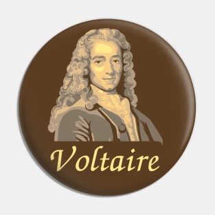 Voltaire Portrait Pin