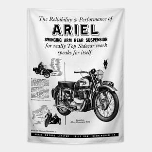 Vintage Ariel Motorbike Advert Tapestry