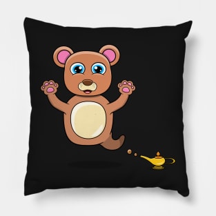 Cute Bear Ghost and Flying Pillow