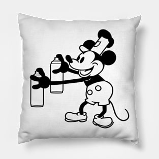 STEAMBOAT WILLIE - Graffiti style (1 color) Pillow