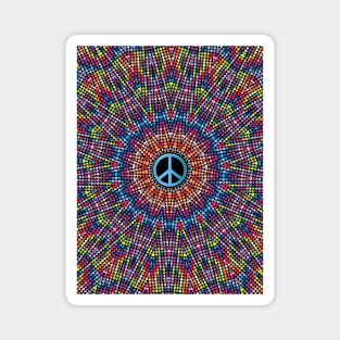 PEACE Sign Kaleidoscope Art Magnet