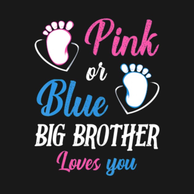 Pink or Blue Big Brother Loves You Baby Gender Reveal Party by Eduardo