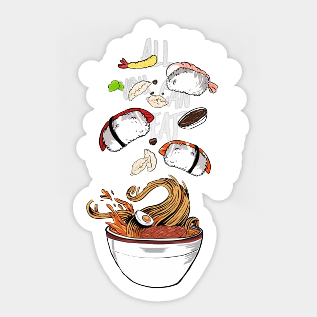 Sushi Sake Nigiri Sushi Lover Gift Idea' Sticker | Spreadshirt