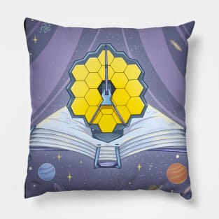 James Webb Space Telescope Illustration - JWST Art Pillow