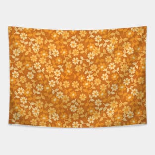 Gold Floral Tapestry