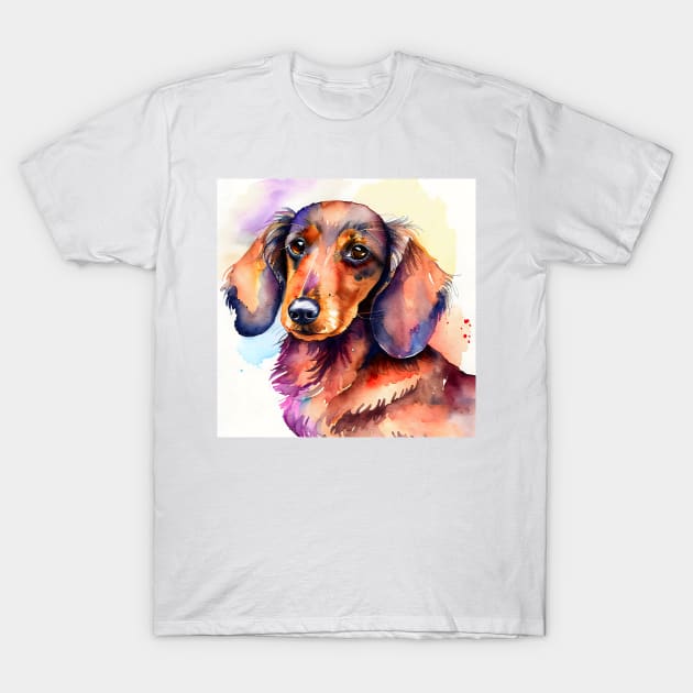 Dachshund Shirt Watercolor Dachshund Shirt Watercolor