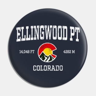 Ellingwood Point Colorado 14ers Vintage Athletic Mountains Pin