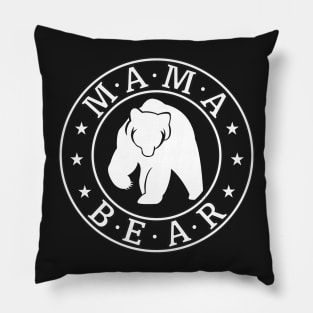 Mama Bear White Pillow