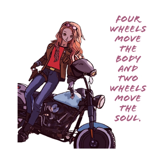 Anime Biker Girl by DravenWaylon