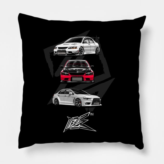 EVOLUTION OF THE EVO / evolution generations Pillow by naquash