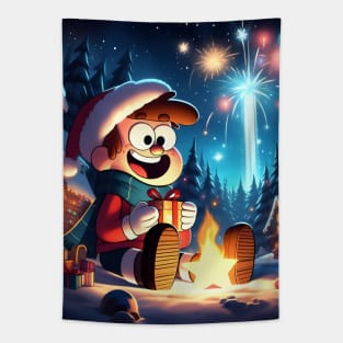 Unveiling Enigmatic Holiday Magic: Gravity Falls Christmas Art for Iconic Festive Designs! Tapestry