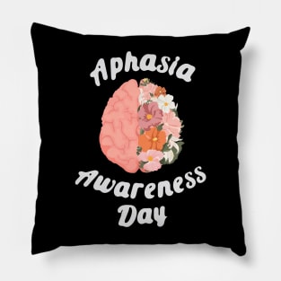 Aphasia Awareness Love Your Brain Flower for Elderly Pillow