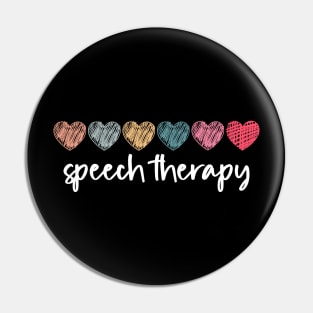 Speech Therapy Rainbow Speech Language Pathologist Therapist Pin