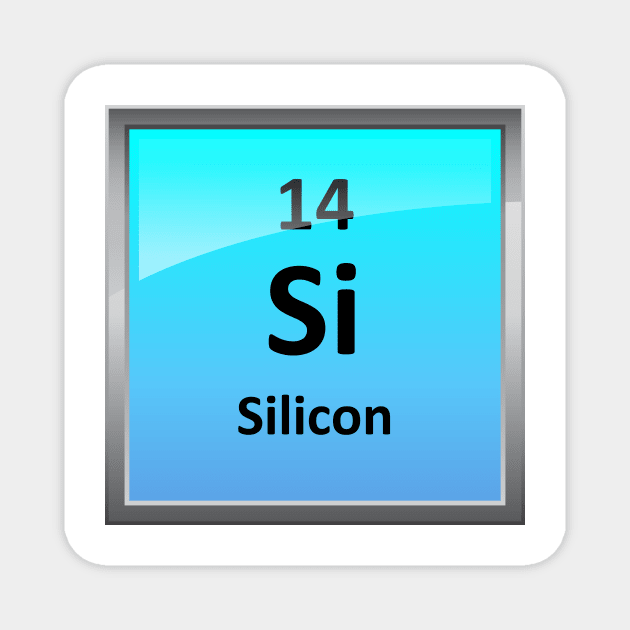 Silicon Element Tile - Periodic Table Magnet by sciencenotes