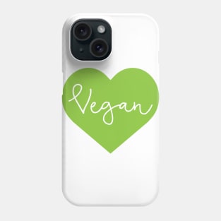 Green Vegan Heart Phone Case