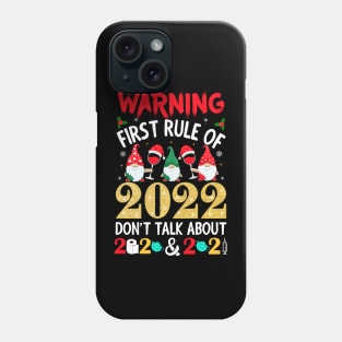 WARNING FIRST RULE OF 2022 New Years Eve Party Supplies Onesie Phone Case