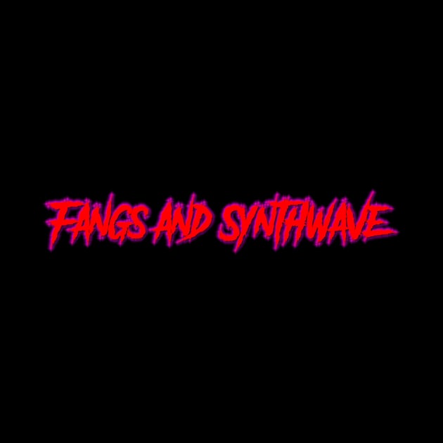 Fangs and Synthwave Long Red Logo by Electrish