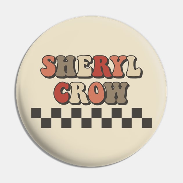 Sheryl Crow Checkered Retro Groovy Style Pin by Time Travel Style