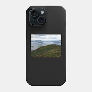 View of Loch Lomond from the summit of Conic Hill, Balmaha Phone Case