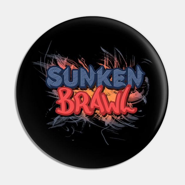 Sunken Brawl Logo Design Pin by Spikybot