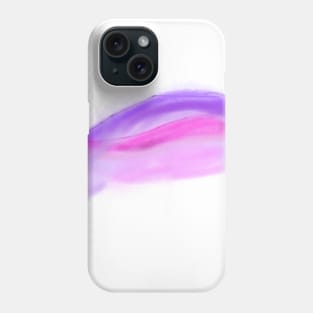 Purple pink watercolor abstract shapes Phone Case