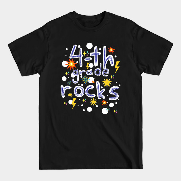 Disover 4th Grade ROCKS Shirt Forth Grade Back To School - 4th Grade - T-Shirt