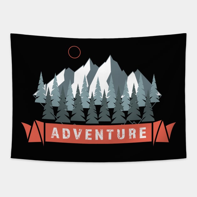 Mountain Adventure Tapestry by Imagonarium