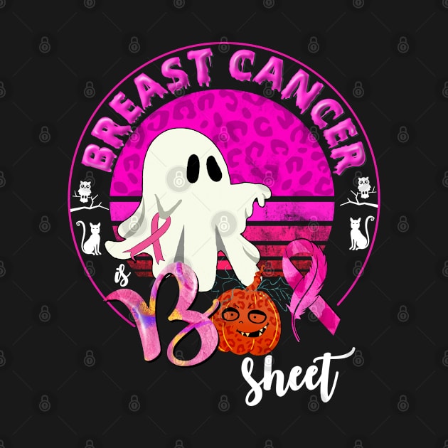 Breast Cancer Is Boo Sheet Pumpkin Ghost Pink Ribbon by Studio Hues