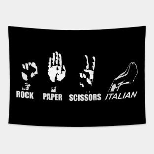 Rock Paper Scissors Italian Tapestry