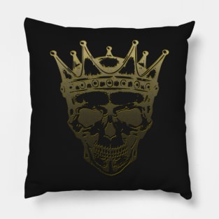 King Crown and Skull Design Pillow