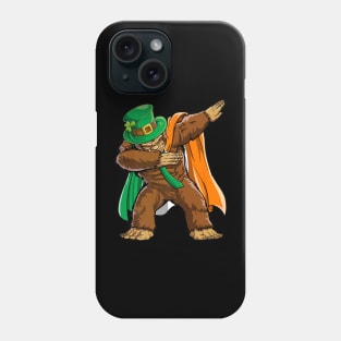 Dabbing Bigfoot St Patricks Day Men Leprechaun Irish Phone Case