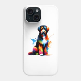 Colorful Abstract Berger Picard in Splash Art Style Phone Case