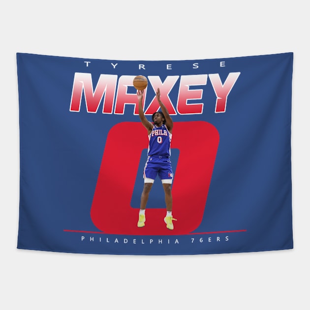 Tyrese Maxey Tapestry by BVHstudio