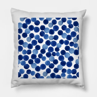 Watercolor Indigo Circles | Pattern Pillow