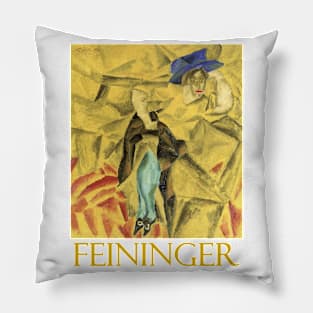 Girl with Green Stockings (1915) by Lyonel Feininger Pillow