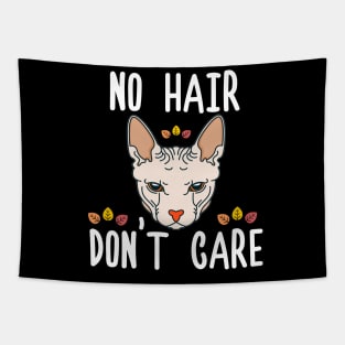 "No Hair Don't Care" Sphynx Cattitude Tapestry