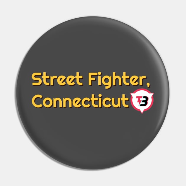 Street Fighter Connecticut Pin by OfCourse