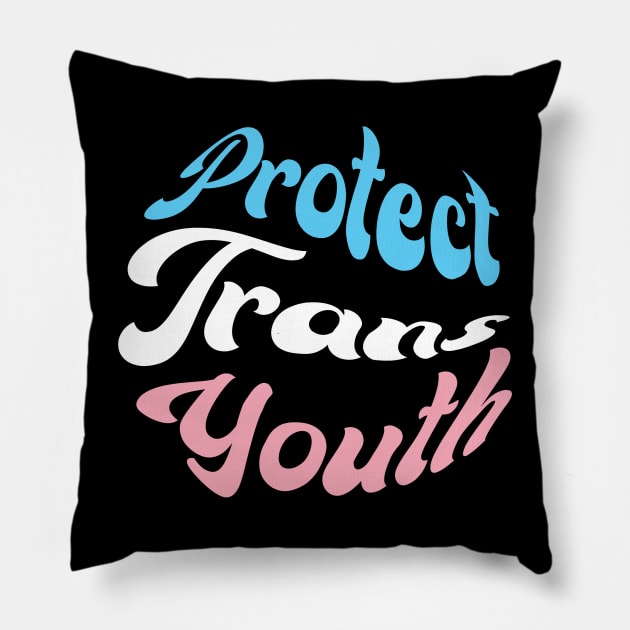 Protect Trans Youth Pillow by Aratack Kinder