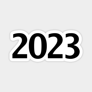 2023 Minimal Black Text Typography Magnet