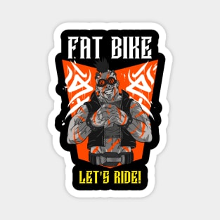 Fat Bike Let's Ride Mountain Biking MTB Magnet