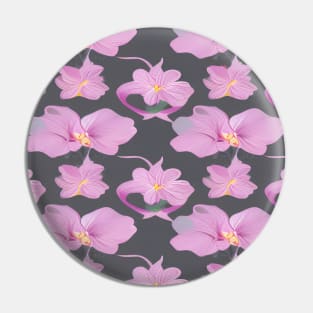 Light pink floral pattern with dark grey background Pin