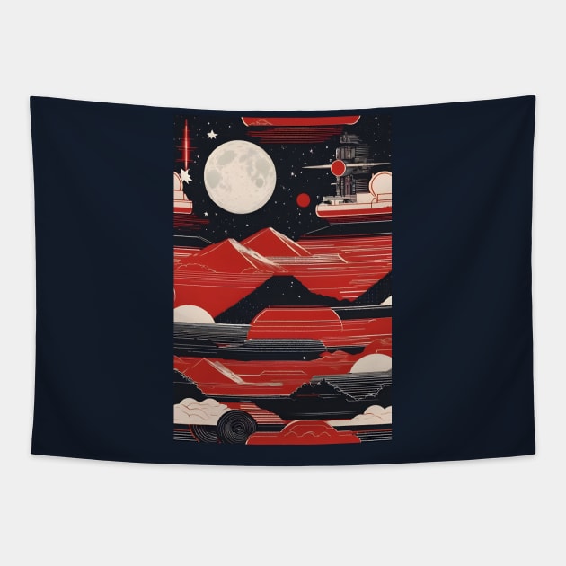Soviet space age art Tapestry by Spaceboyishere