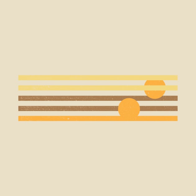 Retro 70s Sunset Lines by Vanphirst