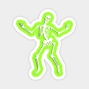 Neon Groove – Funky Dancing Halloween Skeleton Magnet