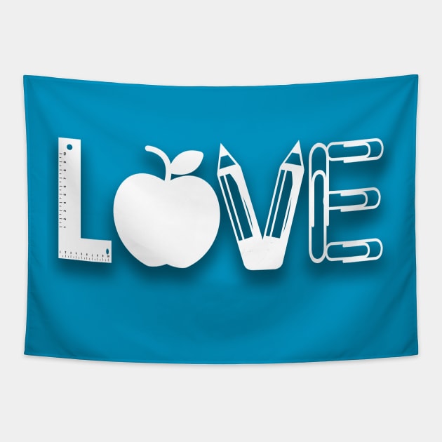 Love Teacher Tapestry by GlossyArtTees